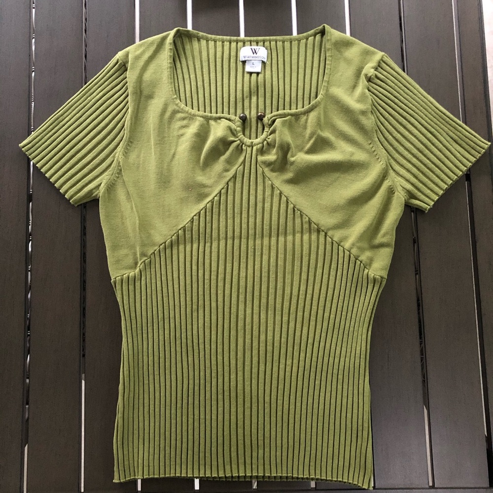 WORTHINGTON SHORT SLEEVE SWEATER TOP